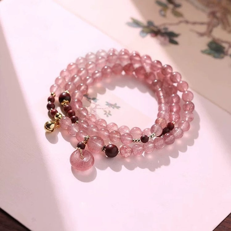 Pink Crystal Wrap Bracelet